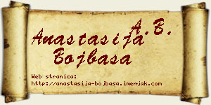 Anastasija Bojbaša vizit kartica